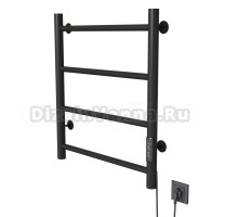 Полотенцесушитель MIXLINE VEGA  60х50 (таймер, 201 Вт, 4 перекладины) электрический ЧЕРНЫЙ