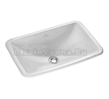 Раковина встраиваемая сверху Villeroy & Boch Loop & friends 614500R1 60 альпийский белый, прямоугольная