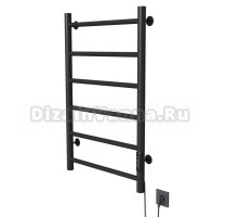 Полотенцесушитель MIXLINE VEGA  80х50 (таймер, 289 Вт, 6 перекладин) электрический ЧЕРНЫЙ