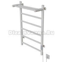 Полотенцесушитель MIXLINE VEGA  80х50 (таймер, 318Вт, 5 перекладин + ПОЛКА) электрический БЕЛЫЙ