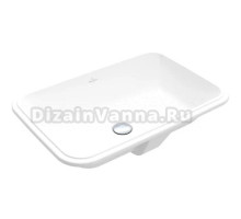 Раковина встраиваемая снизу Villeroy & Boch Architectura 5A776001 63 альпийский белый, прямоугольная