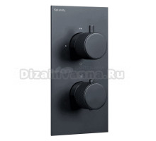 Термостатический смеситель встраиваемый Splendy Passion PA204U2T3BM С ВНУТРЕННЕЙ ЧАСТЬЮ, черный матовый