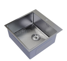 Мойка настольного монтажа 50х50 (2,0 мм толщина) MIXLINE PRO 20 см с сифоном (цвет сатин НАНО декор)