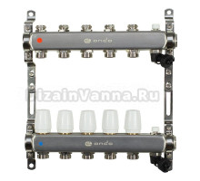 Коллекторная группа ONDO OKGSP005 1" ВР-3/4" НР, 5 выходов