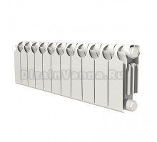 Радиатор биметаллический секционный Теплоприбор БР1-200 11 секций, боковое проходное подключение, белый RAL 9016