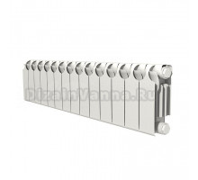 Радиатор биметаллический секционный Теплоприбор БР1-200 14 секций, боковое проходное подключение, белый RAL 9016