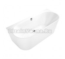 Ванна из искусственного камня Villeroy & Boch Oberon 2.0 UBQ180OBR9CD00V-01 180x80 см, пристенная, овальная, со сливом-переливом, с донным клапаном