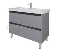 Тумба с раковиной Dreja Luxury Plus 105 серый базальт