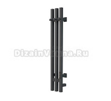 Полотенцесушитель электрический Тругор Вектор Пэк сп кв 3 75x10 см, подключение справа, слева, графит, I-образный, из стали