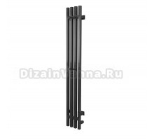 Полотенцесушитель электрический Тругор Вектор Пэк сп кв 4 120x15 см, подключение справа, слева, скрытое подключение справа, оружейная сталь, I-образный, из стали