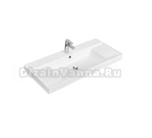 Мебельная раковина Roca Ona 100 накладная, глянцевая белая, прямоугольная, литьевой мрамор