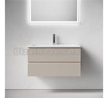 Тумба с раковиной Sancos Snob R 90 подвесная, beige soft, раковина СN7019