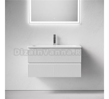 Тумба с раковиной Sancos Snob R 90 подвесная, bianco, раковина СN7019