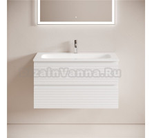 Тумба с раковиной Sancos Folk 90 подвесная, bianco, раковина СN7019