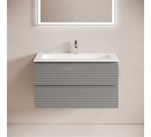 Тумба с раковиной Sancos Folk 90 подвесная, ergraut soft, раковина СN7019