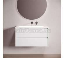Тумба с раковиной Sancos Libra 90 подвесная, белый, раковина СN7019wx