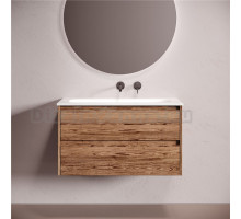 Тумба с раковиной Sancos Libra 90 подвесная, дуб чарльстон, раковина СN7019wx