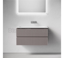 Тумба с раковиной Sancos Snob R 90 подвесная, doha soft, раковина СN7019wx