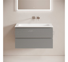 Тумба с раковиной Sancos Folk 90 подвесная, ergraut soft, раковина СN7019wx