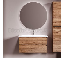 Мебель для ванной комнаты Sancos Libra 90 подвесная, дуб чарльстон, раковина СN7019