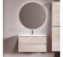 Мебель для ванной комнаты Sancos Libra 90 подвесная, дуб галифакс натуральный, раковина СN7019