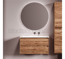 Мебель для ванной комнаты Sancos Libra 90 подвесная, дуб чарльстон, раковина СN7019wx