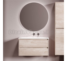 Мебель для ванной комнаты Sancos Libra 90 подвесная, дуб галифакс натуральный, раковина СN7019wx