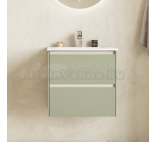 Тумба с раковиной Roca Ona Olive 60 оливковая матовая, раковина 32799E000