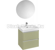 Мебель для ванной комнаты Roca Ona Olive 60 оливковая матовая, раковина ZRU9307561