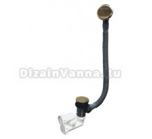 Слив-перелив для ванны Radomir 2-19-4-0-9-000 50 мм, клик-клак, бронза, с сифоном