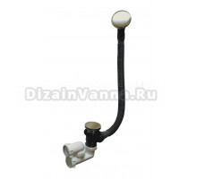 Слив-перелив для ванны Radomir 2-19-8-0-9-000 50 мм, клик-клак, матовое золото, с сифоном