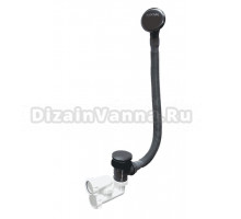 Слив-перелив для ванны Radomir 2-19-7-0-9-000 50 мм, клик-клак, оружейная сталь, с сифоном