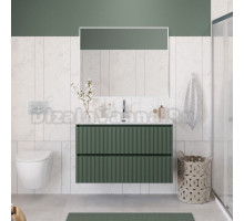 Мебель для ванной комнаты BelBagno Uno 100 подвесная, 2 ящика, матовая еловая