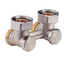 Узел нижнего подключения Giacomini R388 3/4" ВРx3/4" НР, угловой, для двухтрубных систем