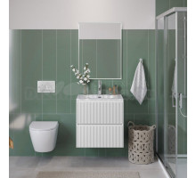 Мебель для ванной комнаты BelBagno Uno 60 подвесная, 2 ящика, bianco opaco