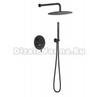 Душевая система / Тропический душ встраиваемый Knotlor SS-26/BL, черный