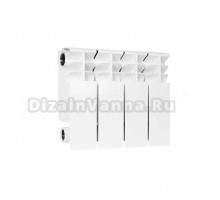 Радиатор биметаллический секционный Stout Titan 200 4 секции, боковое проходное подключение, белый RAL 9016