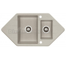 Мойка ALVEUS ALGRANIT CUBO 80 A14 DALMATA 952x500 1+1/2 в комп.с сифоном 1077136