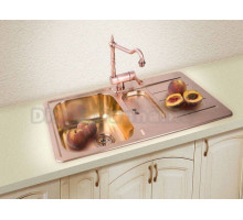 Мойка LINE 30 MONARCH COPPER 860X500  в компл. с выпуском без сифона, ,