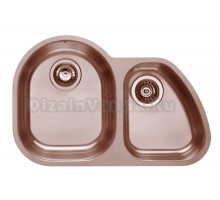 Мойка DUO 10 MONARCH COPPER 650x420 в компл. с выпуском без сифона