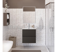 Мебель для ванной комнаты BelBagno Uno 60 подвесная, 2 ящика, матовая темно-серая