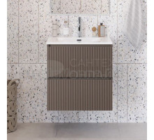 Тумба под раковину без столешницы BelBagno Uno 70 подвесная, 2 ящика, матовая бежевая