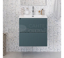 Тумба под раковину без столешницы BelBagno Uno 70 подвесная, 2 ящика, матовая голубая