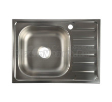 Мойка кухонная Владикс L-266L чаша левая, с сифоном, хром