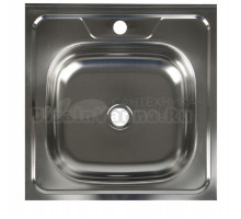 Мойка кухонная Владикс L-406 без сифона, хром