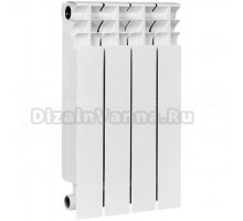 Радиатор биметаллический секционный Stout Titan 500 4 секции, боковое проходное подключение, белый RAL 9016