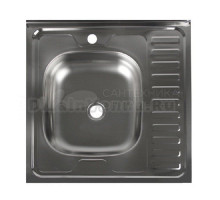 Мойка кухонная Владикс V-403L без сифона, без сифона, хром