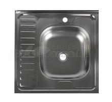 Мойка кухонная Владикс V-403R чаша правая, без сифона, хром