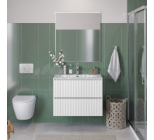 Мебель для ванной комнаты BelBagno Uno 80 подвесная, 2 ящика, bianco opaco