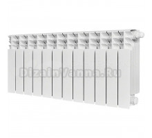 Радиатор биметаллический секционный Stout Titan Ventil 350 12 секций, нижнее правое подключение, белый RAL 9016